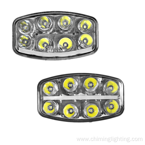 9.6 inch led driving light heavy truck driving oval led work light led truck square driving led light